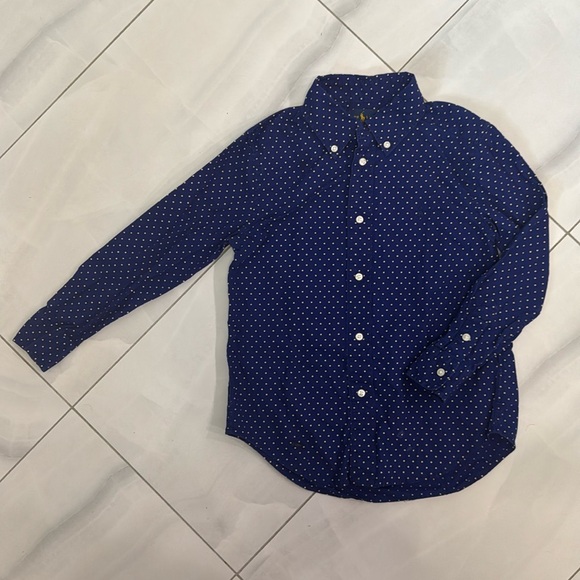 Ralph Lauren Dote Button Down Casual Shirt, Size 5 - Picture 1 of 3